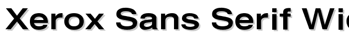 Xerox Sans Serif Wide Bold font